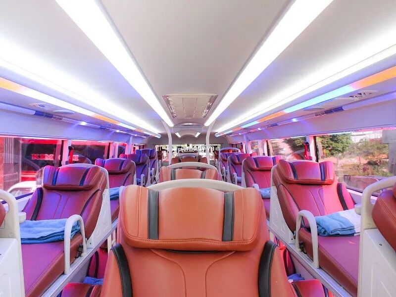 Interior of Bus from Ho Chi Minh City to Tra Vinh